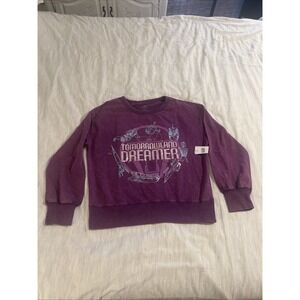 Disney Tomorrowland Dreamer Purple Sweatshirt Women's Medium Crew Neck NWT $45